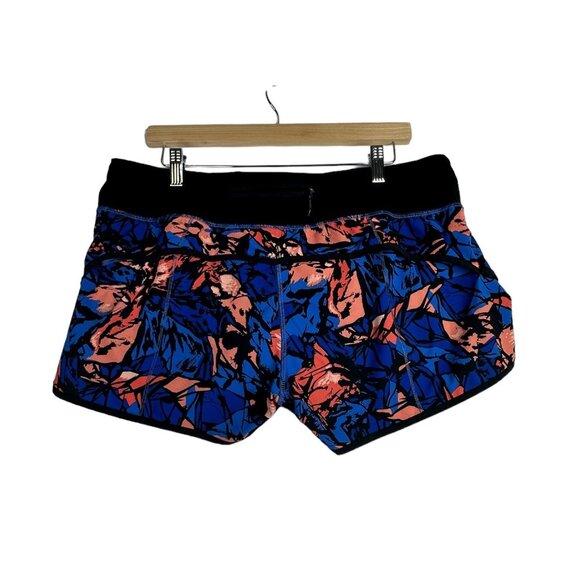 Lululemon‎ Run Speed Shorts size 10 Blue/Orange - Picture 6 of 9
